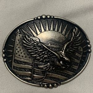 American flag belt buckle